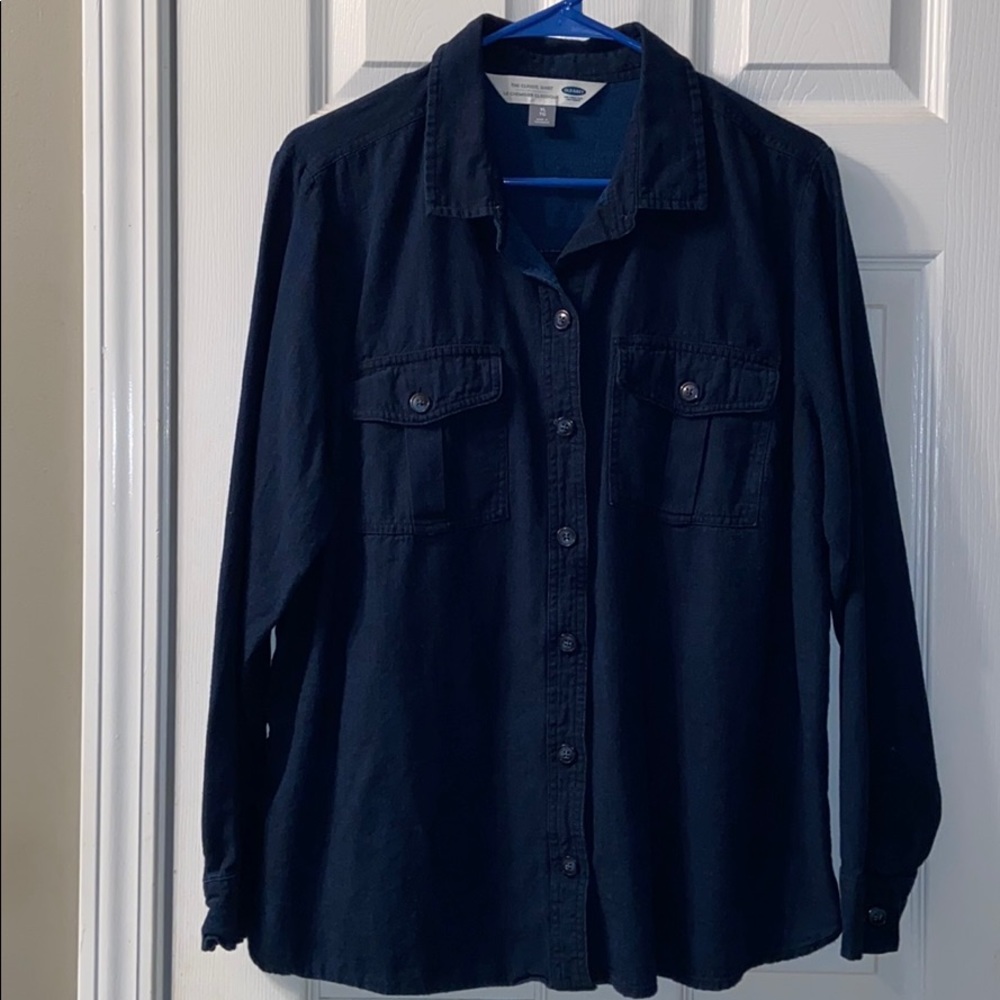 Dark Chambray Old Navy Button Down Shirt